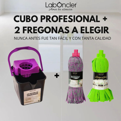 PACK CUBO ESCURRIDOR RAÍCES+2 FREGONAS A ELEGIR. Compra online con IVA incluido.