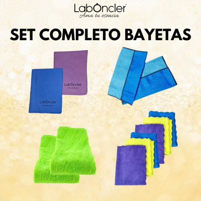 SET MIXTO DE BAYETAS: PVA (2)-DOBLE CARA (2)-MICROFIBRA (6)-PAÑO ANTIBACTERIANO (2). Compra online con IVA incluido.