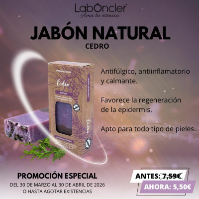 jabón natural de cedro