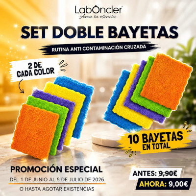 SET DOBLE BAYETAS RUTINA ANTI CONTAMINACIÓN CRUZADA